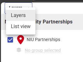 Partnership Map View Menu